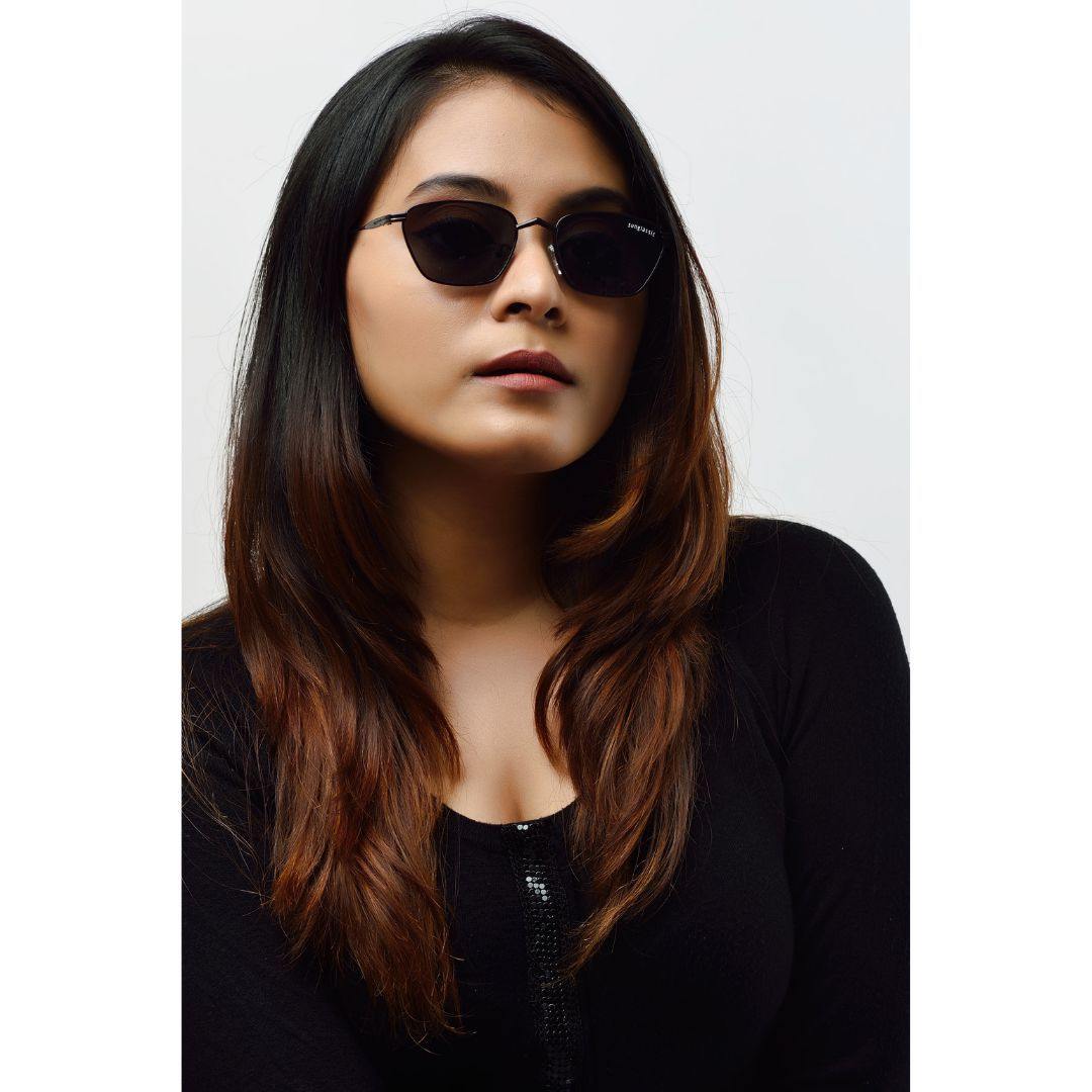 Andreas Full Black Edition Trapezoid Sunglasses