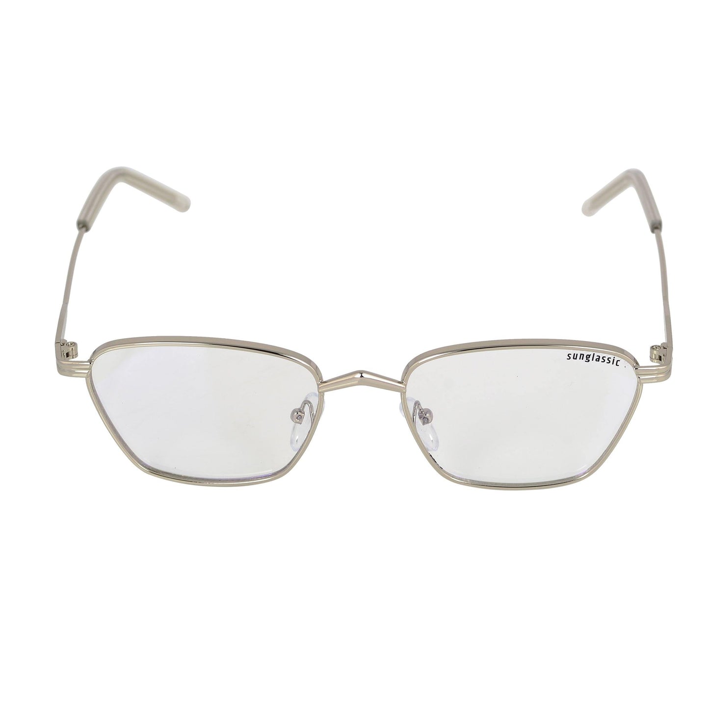 Andreas Silver Transparent Edition Trapezoid Sunglasses