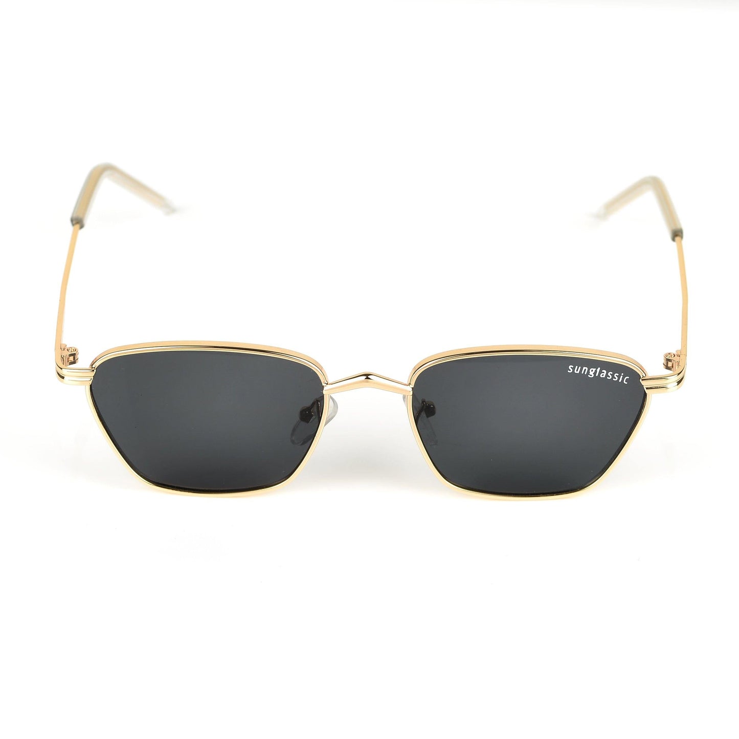 Andreas Gold Black Edition Trapezoid Sunglasses