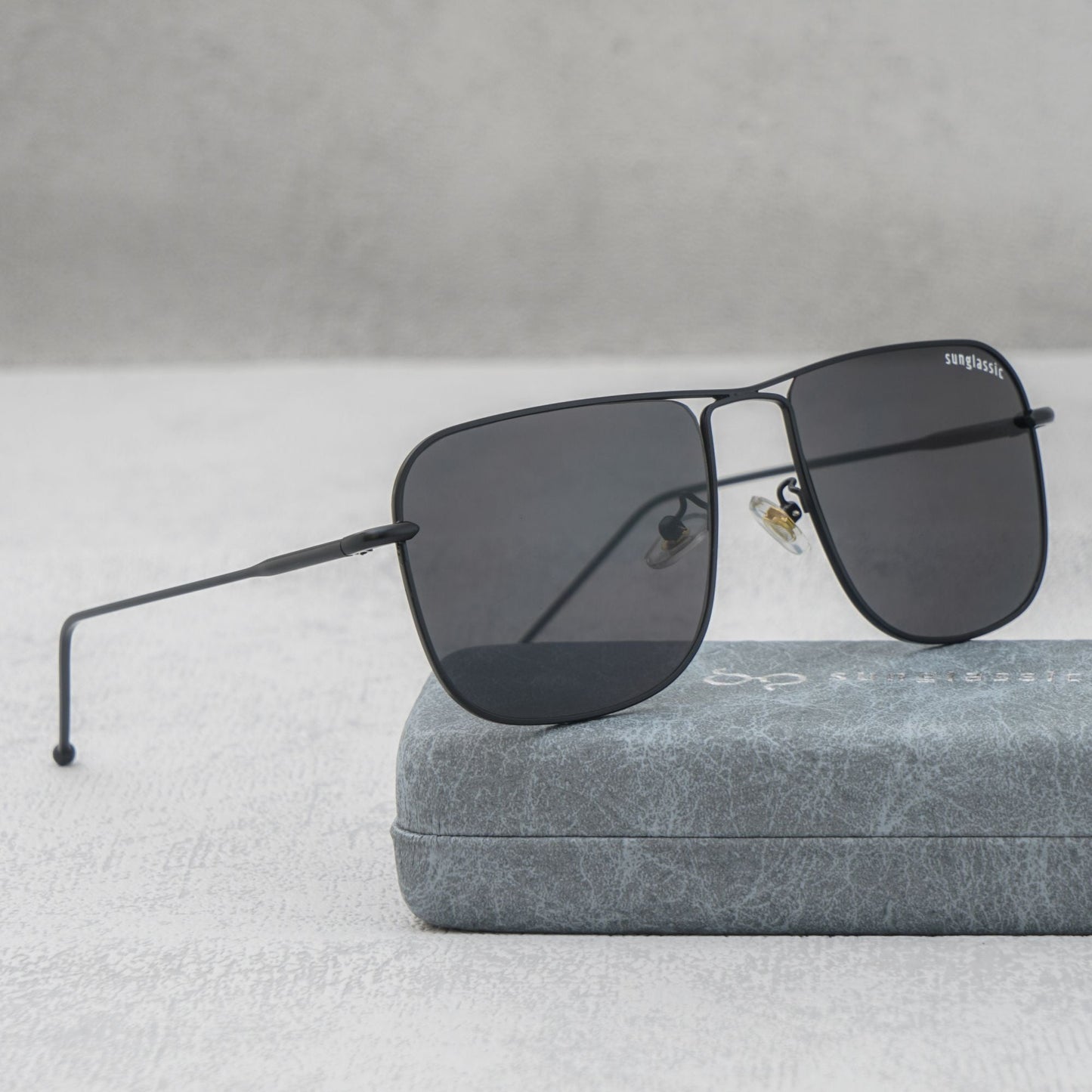 The Godfather Full Black Square Sunglasses