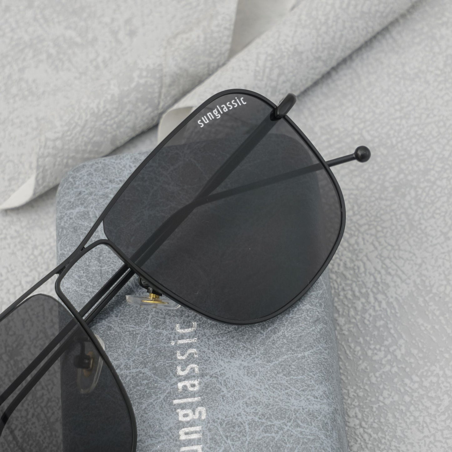 The Godfather Full Black Square Sunglasses