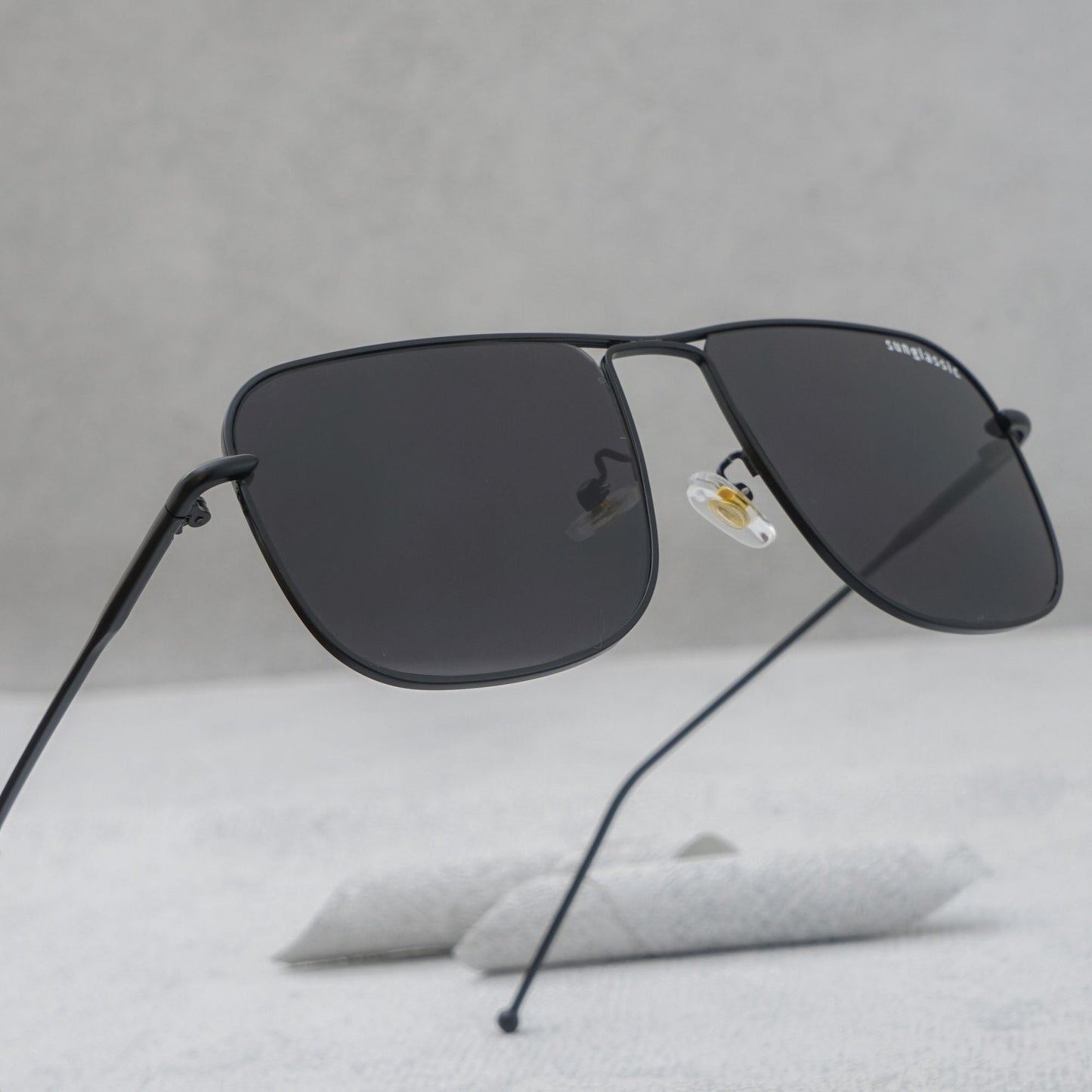 The Godfather Full Black Square Sunglasses