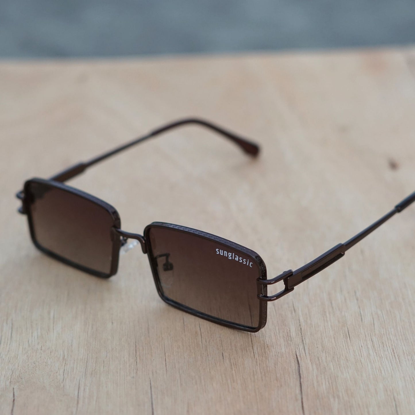 Walker Brown Rectangle Sunglasses