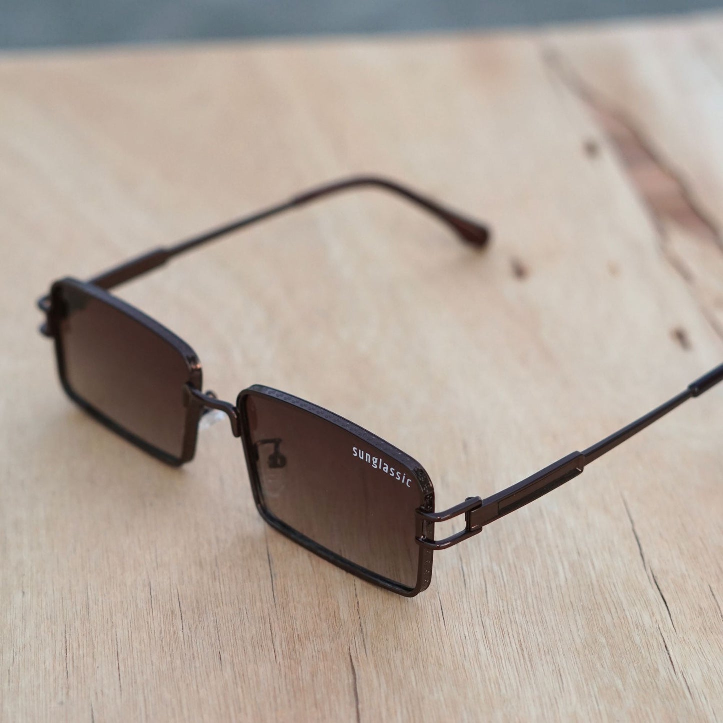 Walker Brown Rectangle Sunglasses