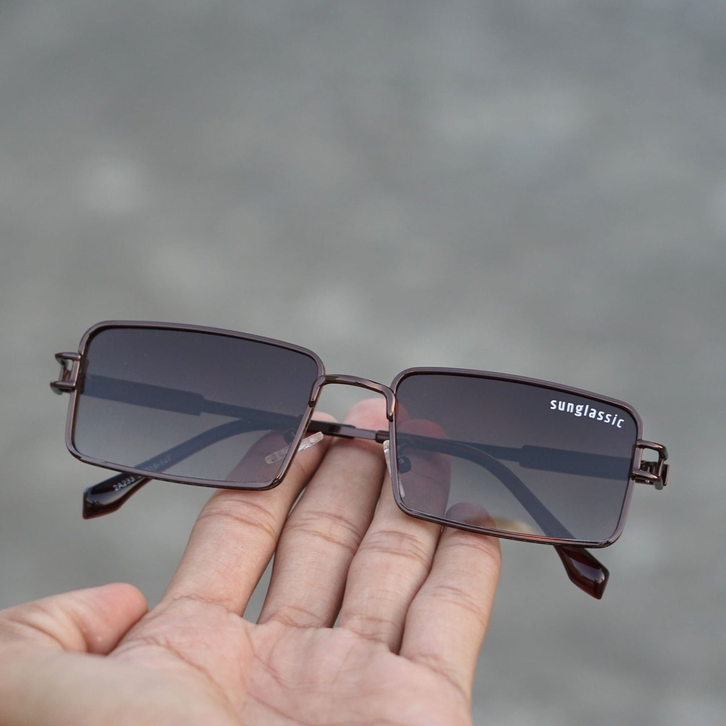 Walker Brown Rectangle Sunglasses