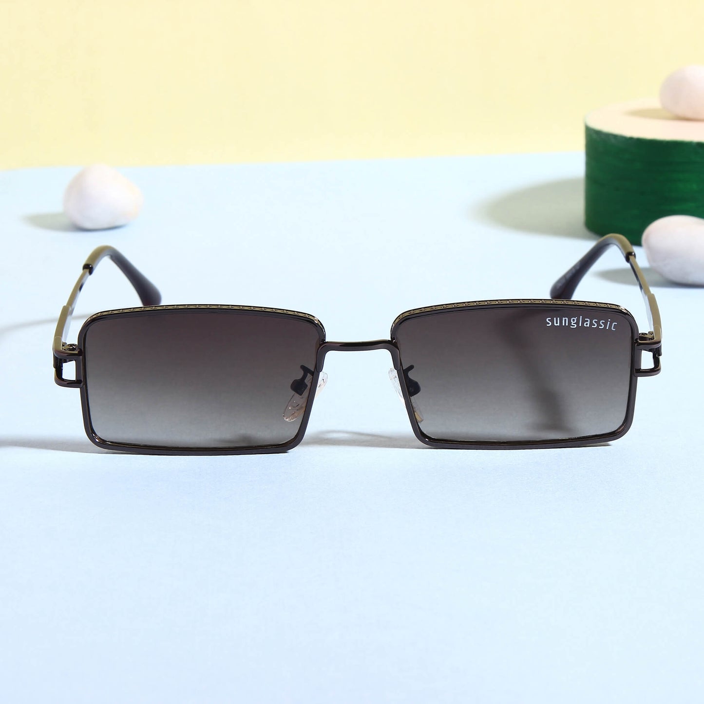 Walker Brown Rectangle Sunglasses