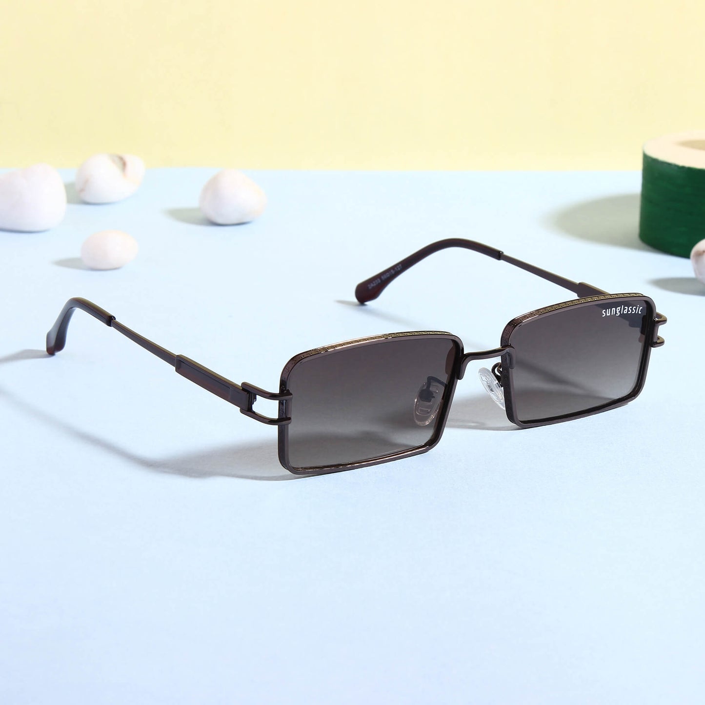 Walker Brown Rectangle Sunglasses