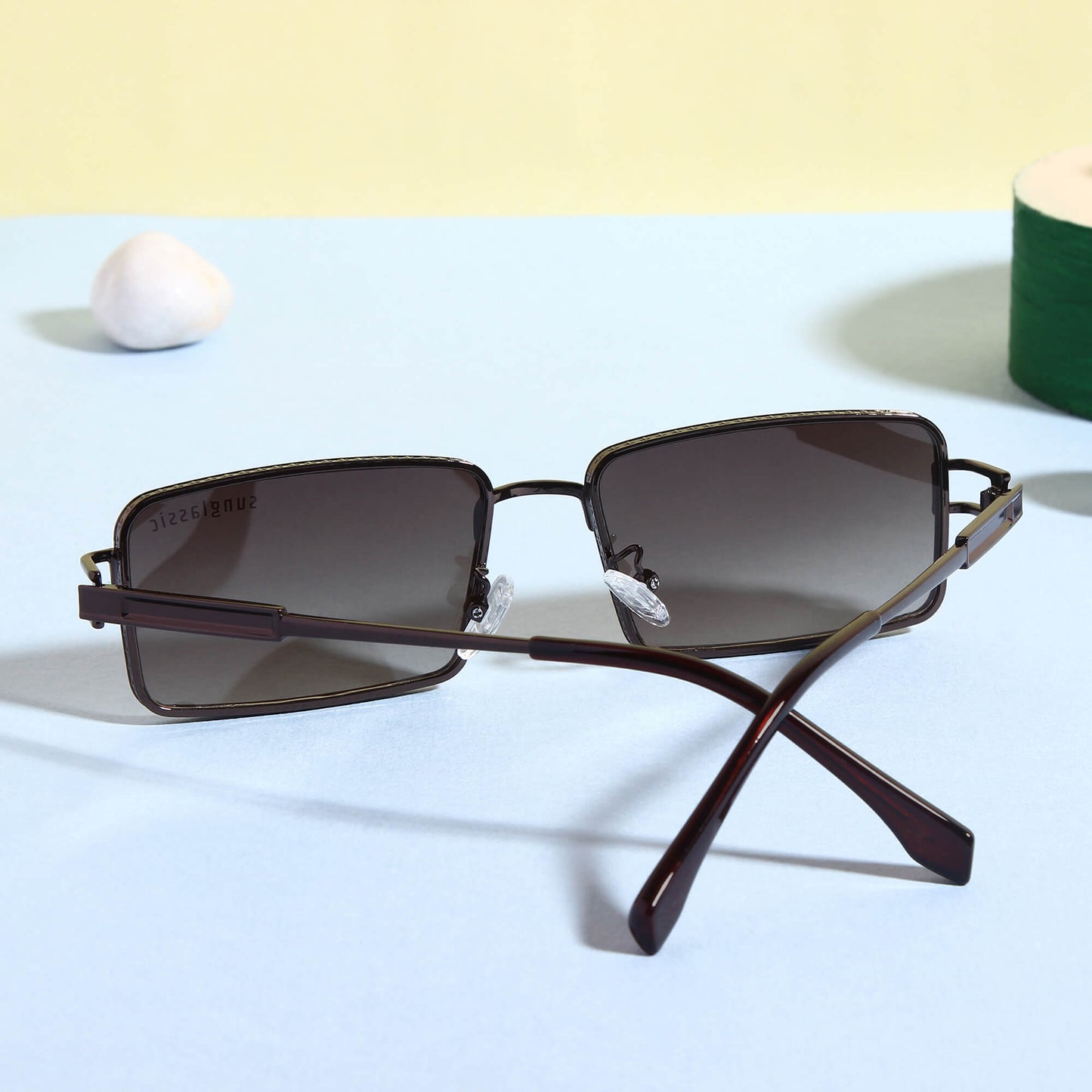 Walker Brown Rectangle Sunglasses