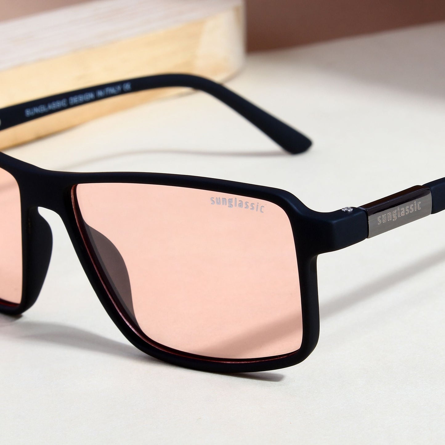 Moomin. Orange Polarized Rectangle Sunglasses