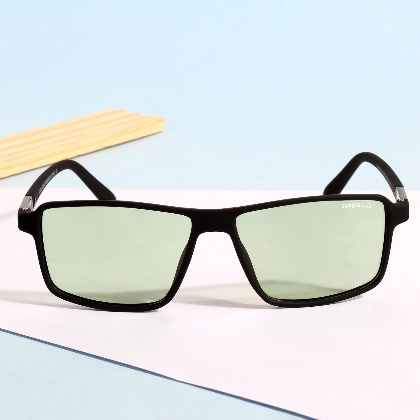 Moomin. Green Candy Polarized Rectangle Sunglasses