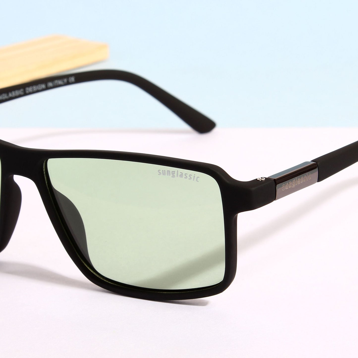 Moomin. Green Candy Polarized Rectangle Sunglasses