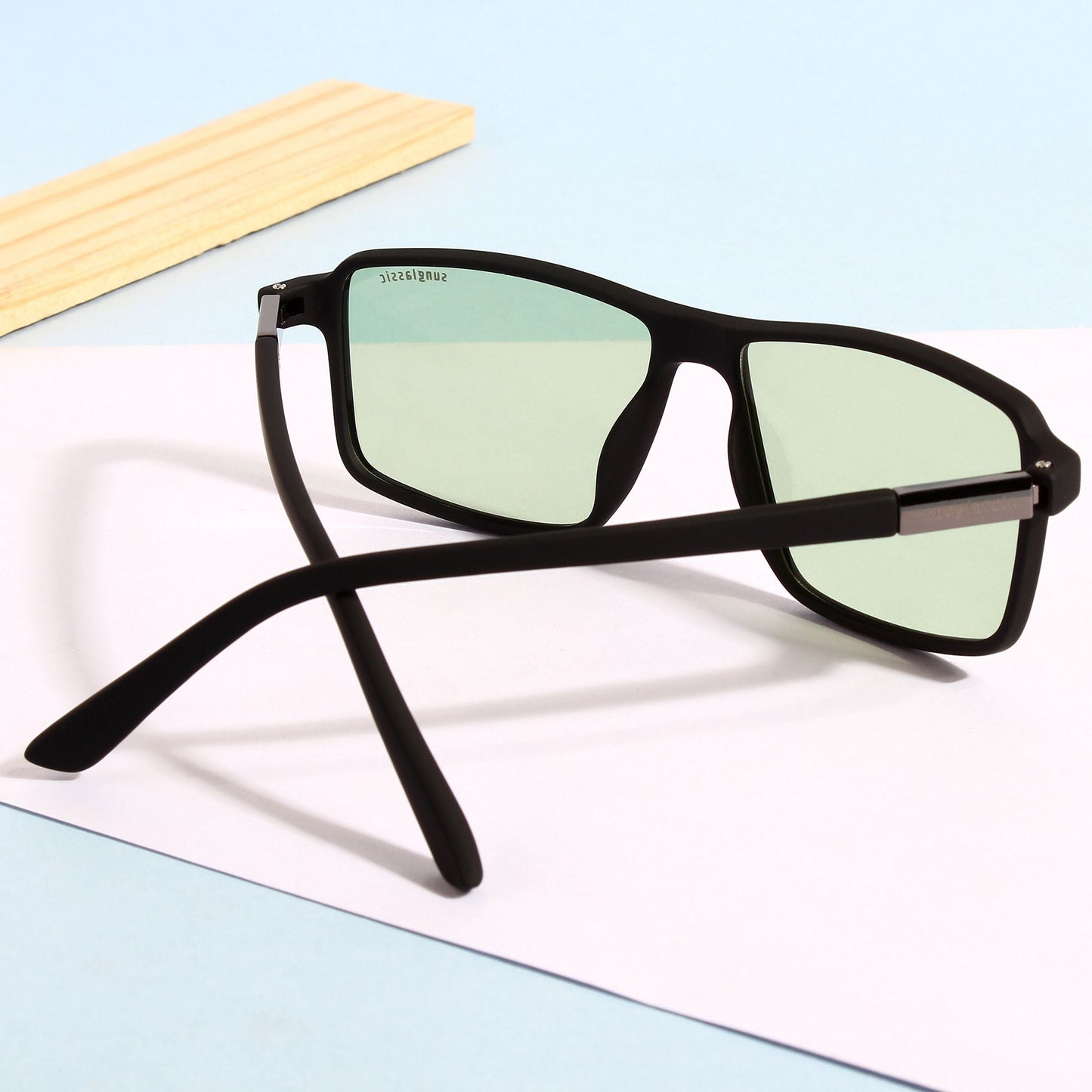 Moomin. Green Candy Polarized Rectangle Sunglasses