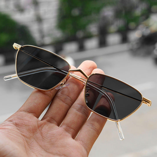 Andreas Gold Black Edition Trapezoid Sunglasses