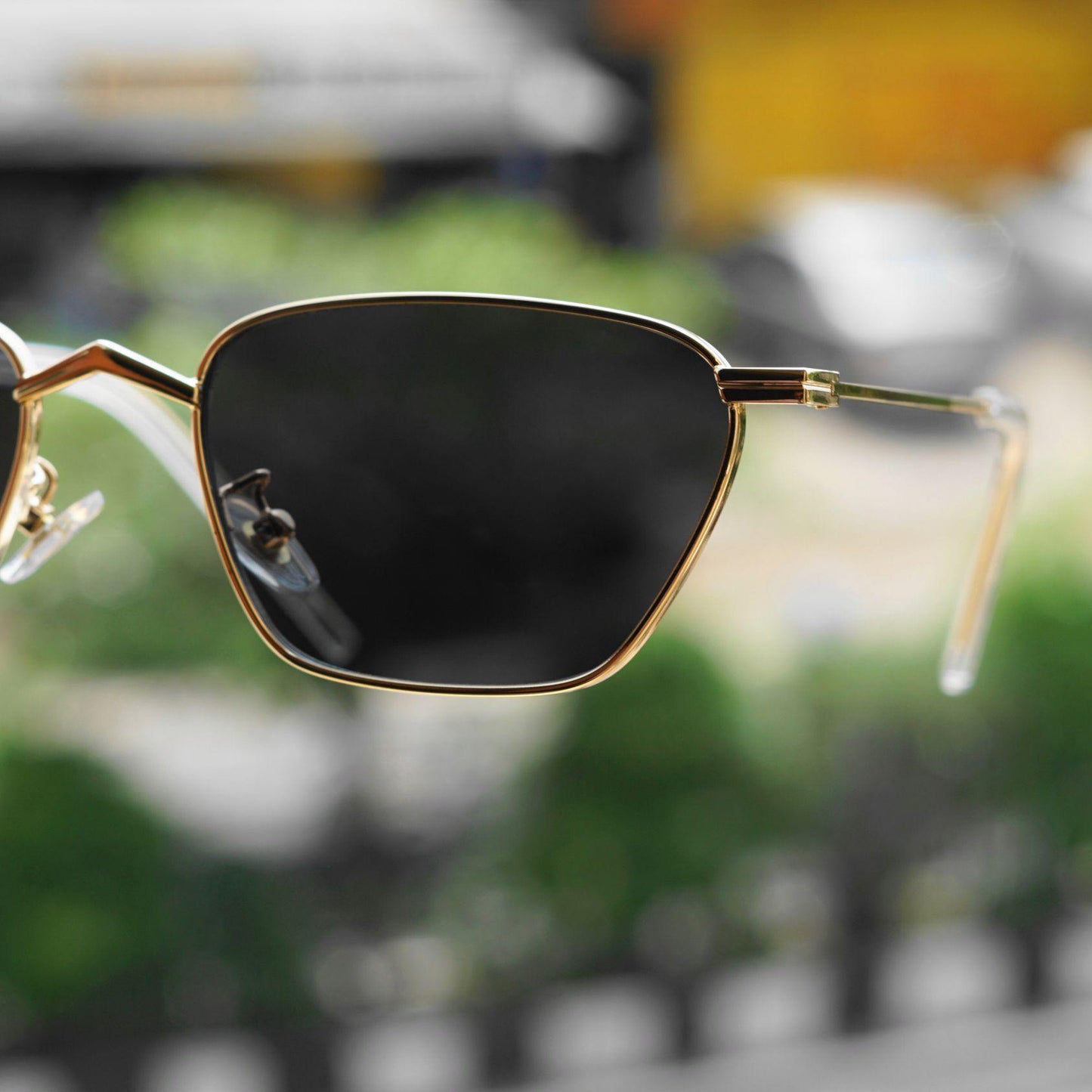 Andreas Gold Black Edition Trapezoid Sunglasses