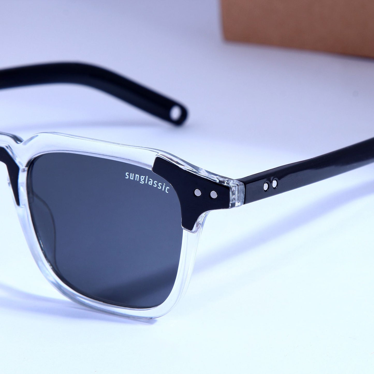 Kingsman Clear Black Square Sunglasses