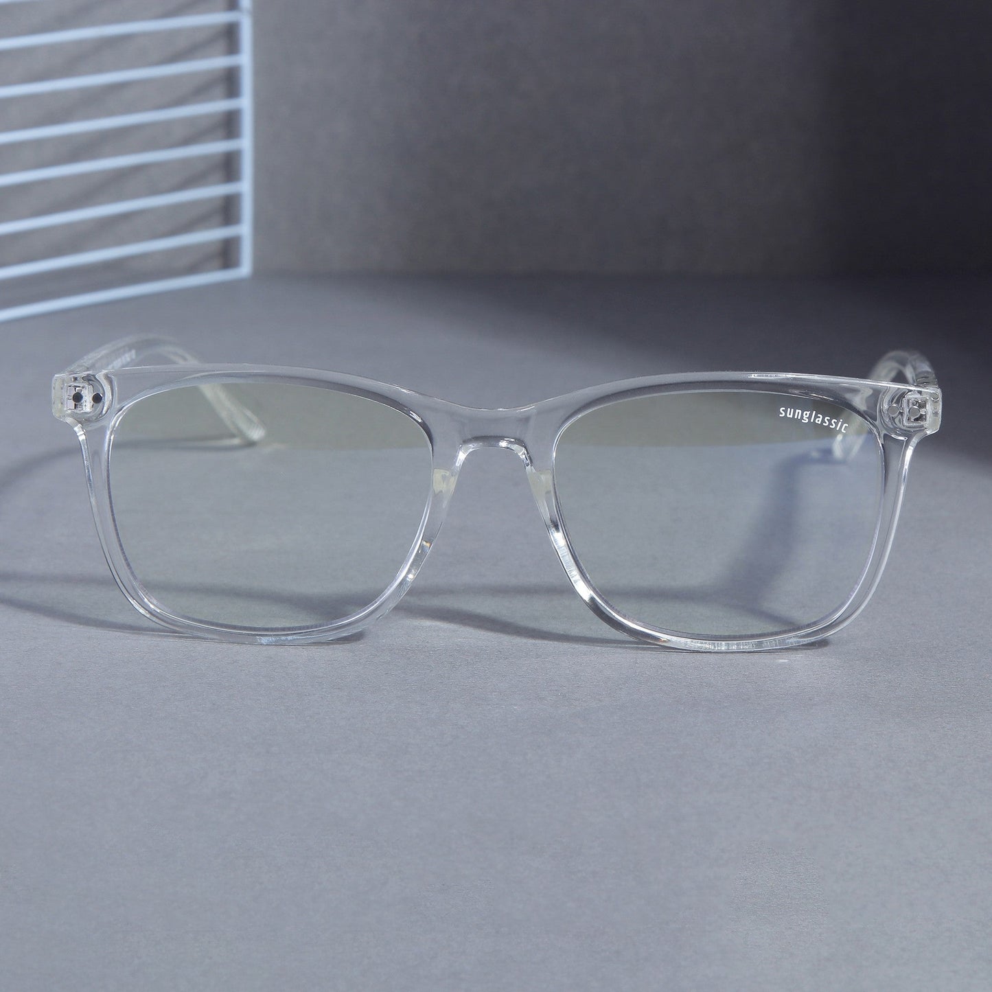 Marlton. Clear Anti-Blue Light TR90 Square Sunglasses