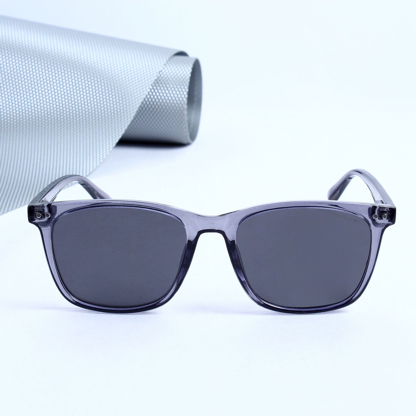 Marlton. Gray Black Polarized TR90 Square Sunglasses