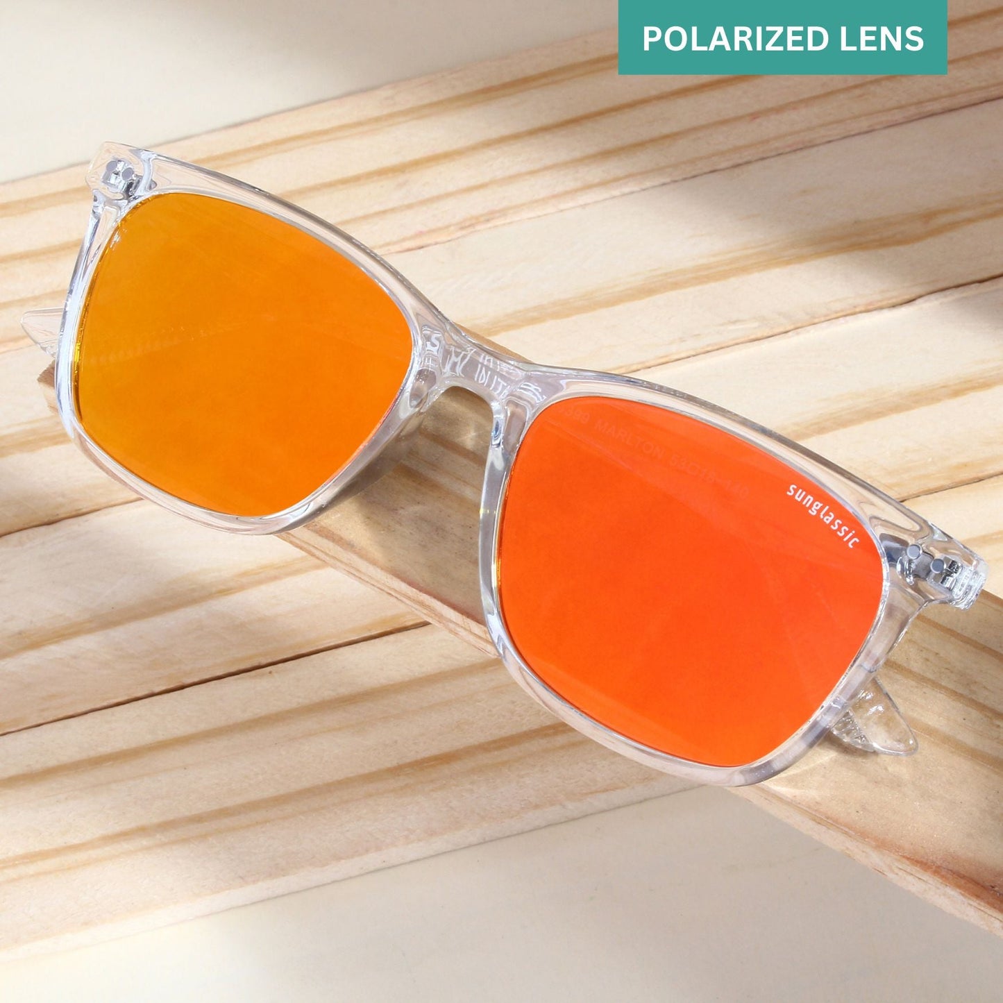 Marlton. Orange Mercurial Polarized TR90 Square Sunglasses