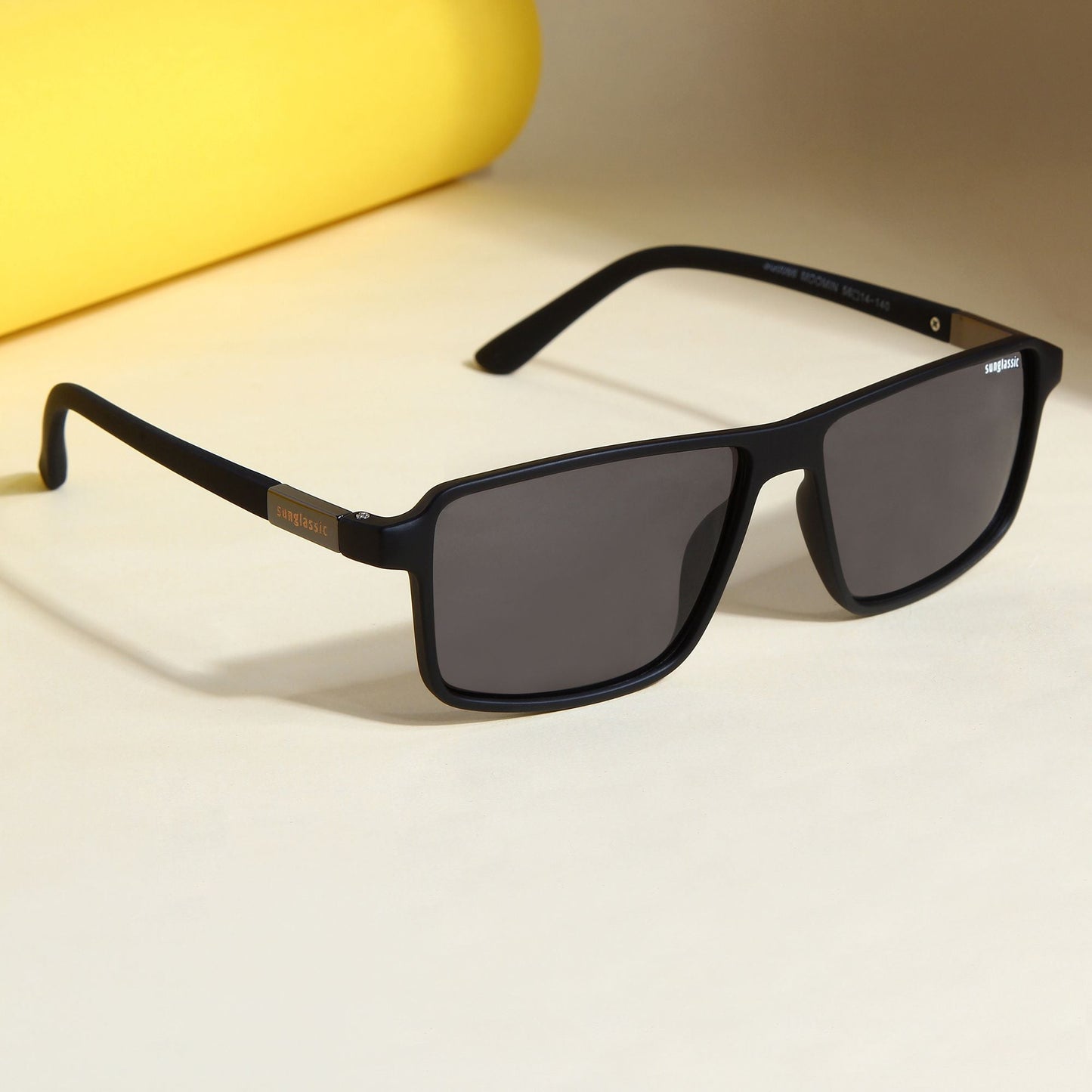 Moomin. Black Polarized Rectangle Sunglasses