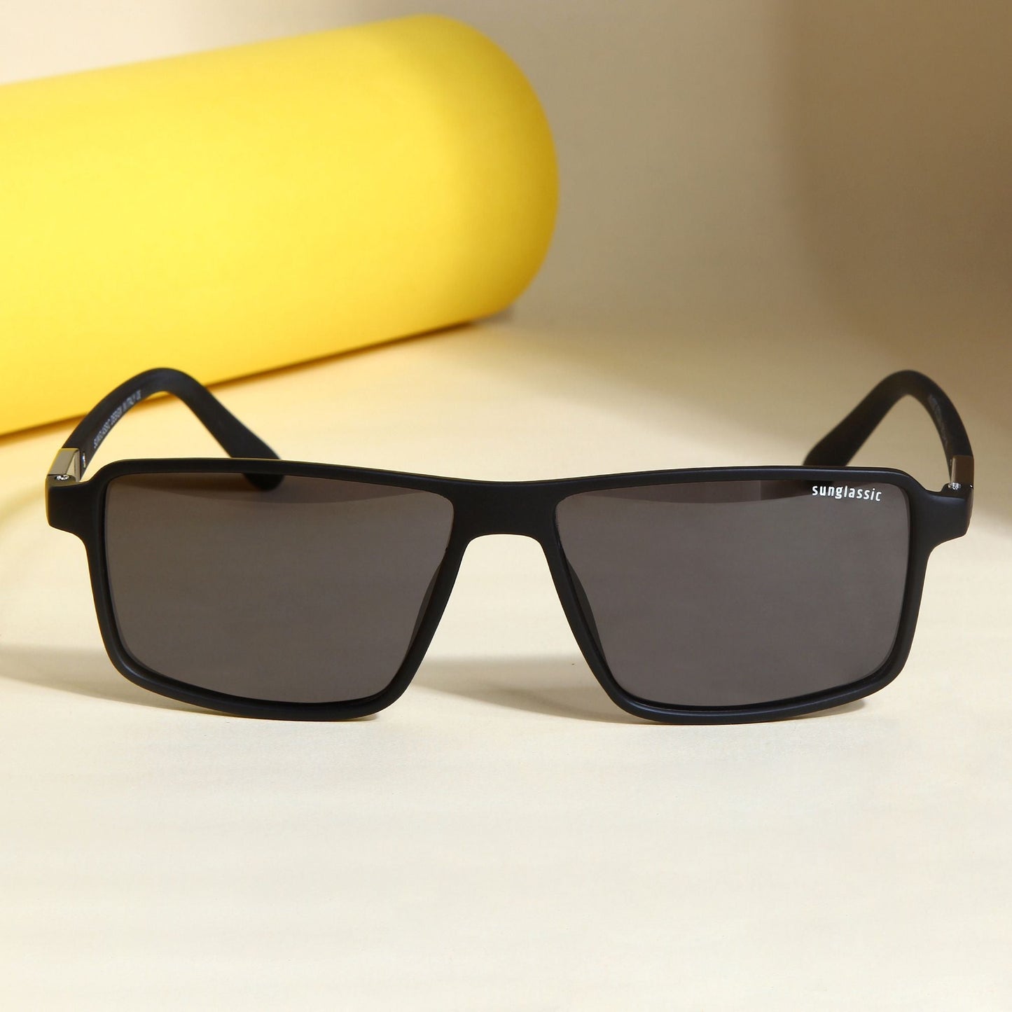 Moomin. Black Polarized Rectangle Sunglasses