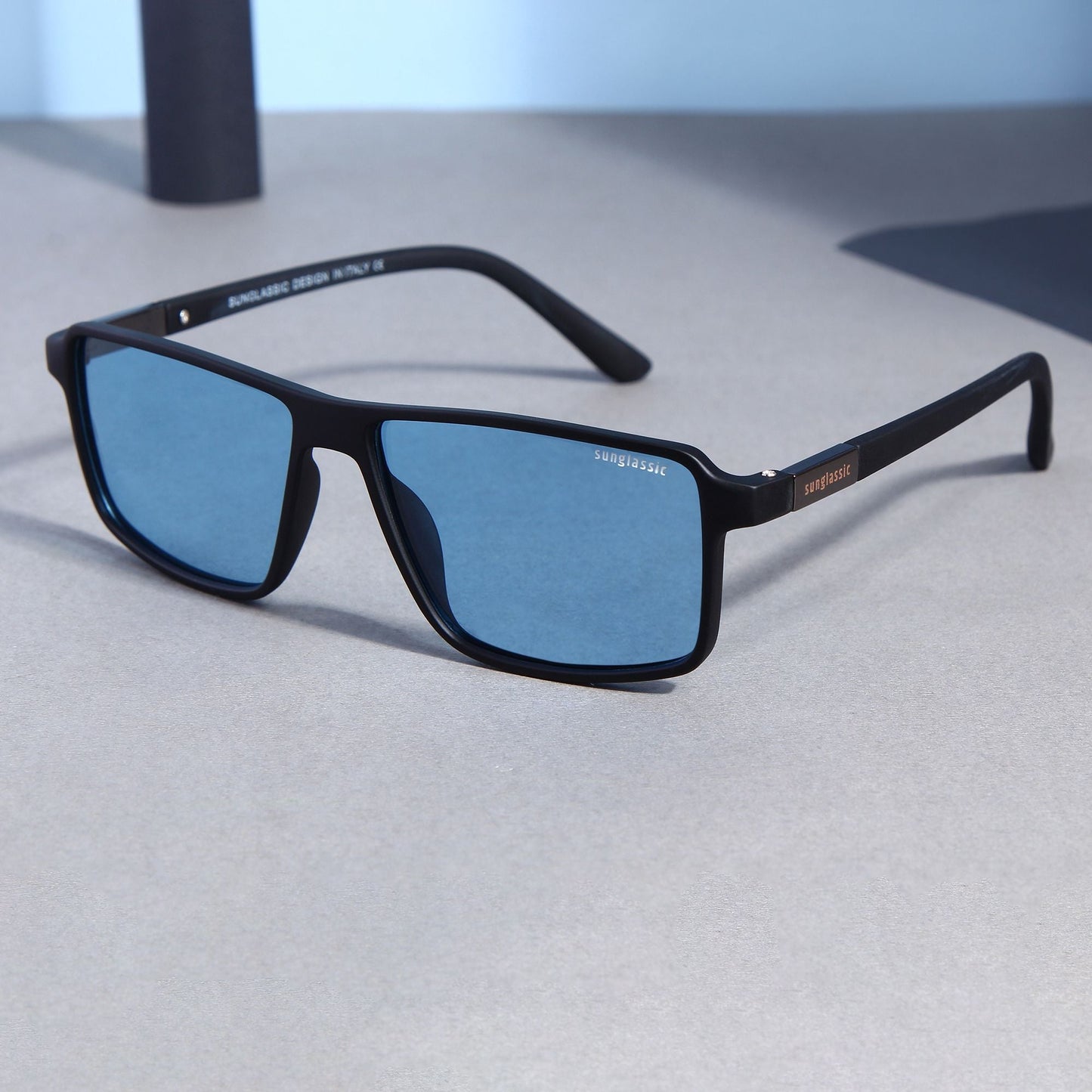 Moomin. Blue Polarized Rectangle Sunglasses