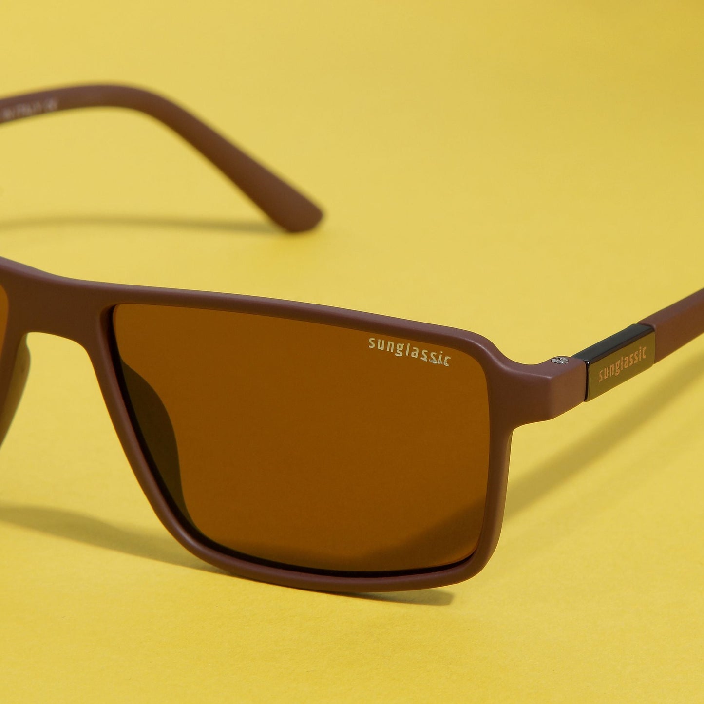 Moomin. Brown Polarized Rectangle Sunglasses