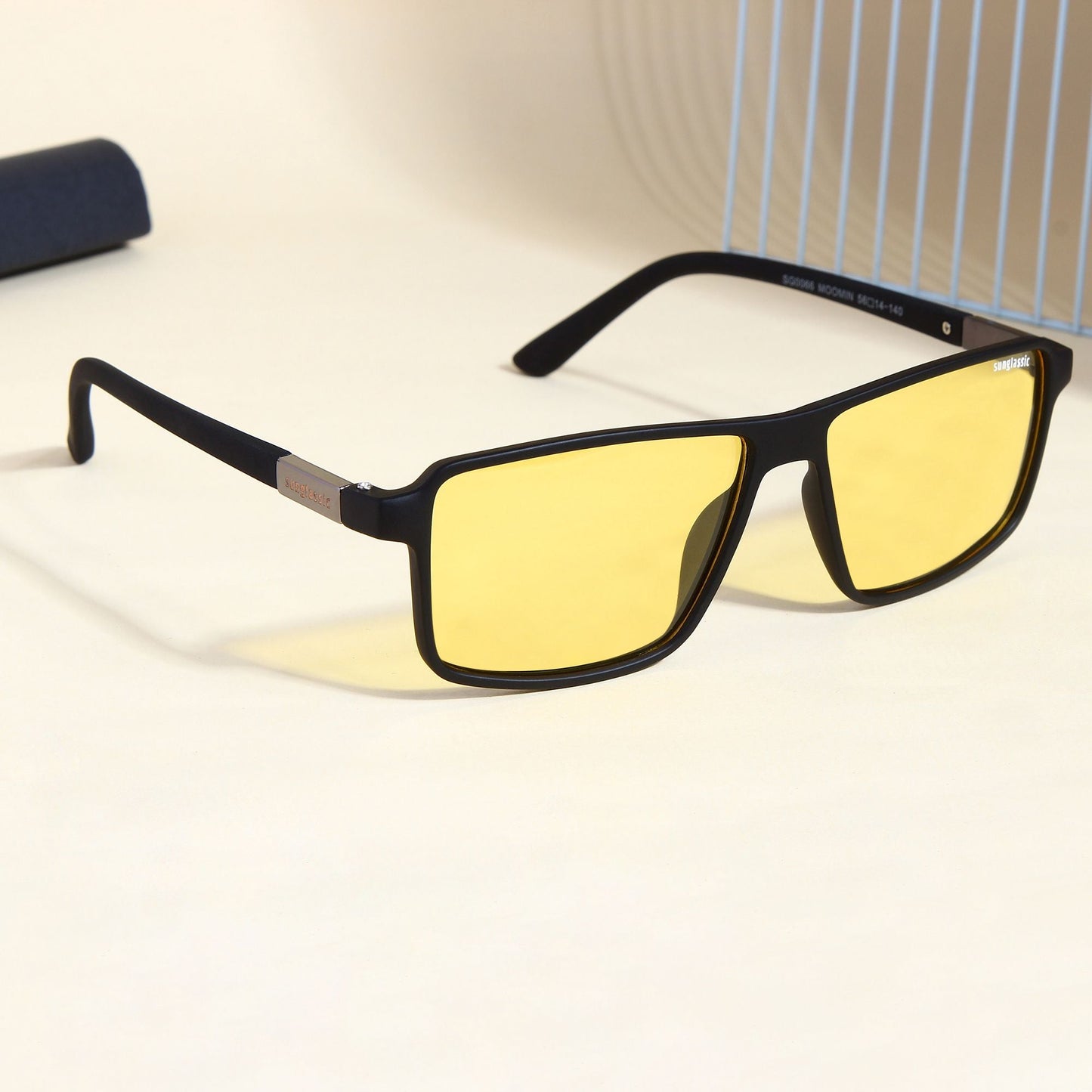 Moomin. Yellow Polarized Rectangle Sunglasses