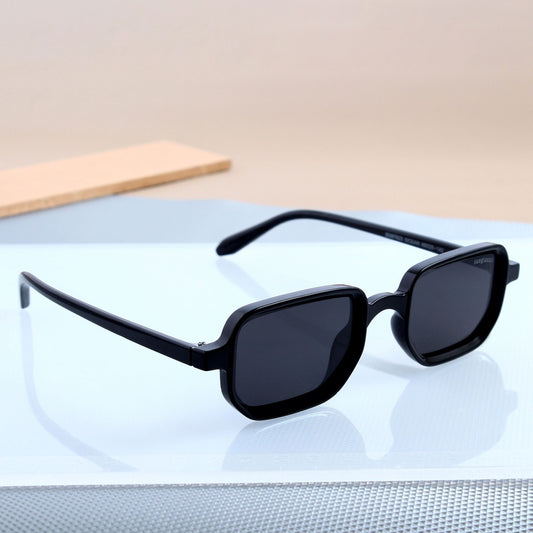 Ocean Full Black Polarized Rectangle Sunglasses