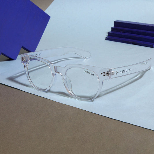 Professor. Clear Square Sunglasses