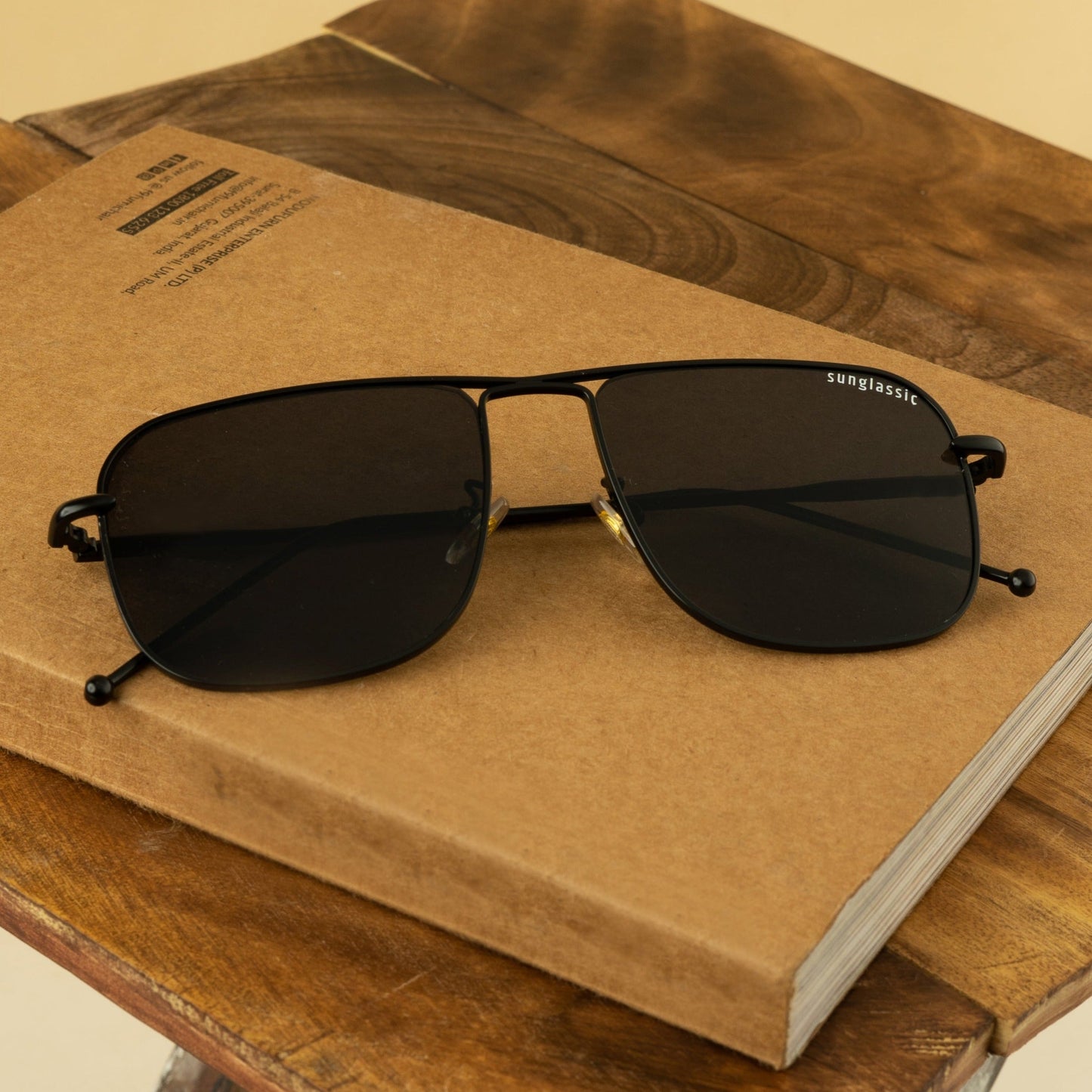 The Godfather Full Black Square Sunglasses